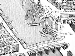 Pont de la Tournelle vers 1740 (plan de Turgot).