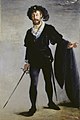 マネ『ハムレットを演じるフォール』1877年。油彩、キャンバス、196 × 131 cm。フォルクヴァンク美術館。