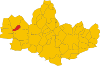 Locatie van Barlassina in Monza e Brianza (MB)
