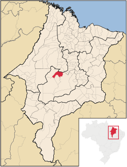 Localização de Itaipava do Grajaú no Maranhão