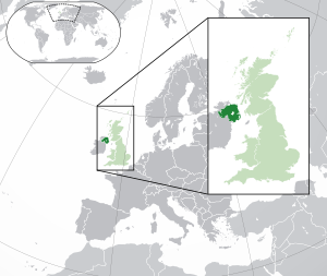 Северная Ирландия на карте
