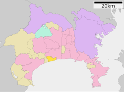 Location of Ōiso in Kanagawa Prefecture