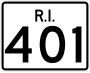 Route 401 marker