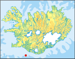 Surtsey ligger utanför sydvästra Island.