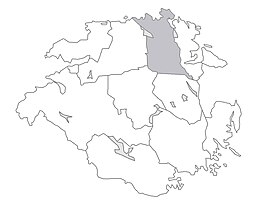 Åkers härads läge i Södermanlands län.