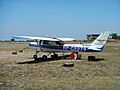 Parked private plane