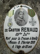 A la mémoire de Gaston Renaud, mort pour la France.