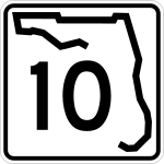 Straßenschild der Florida State Road 10