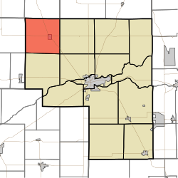 Location of Boone Township in Cass County