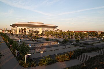 SAP Arena při východu slunce