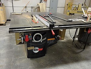 Saw Stop table saw used at former TechShop in Redwood City California