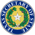 Seal of the Texas secretary of state