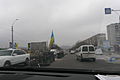Stadteinfahrt Lemberg während des Euromaidan