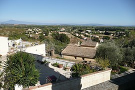 Sauveterre, with the Mont Ventoux in the background (left)