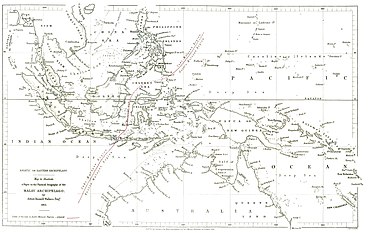 map of Southeast Asia showing the Wallace line