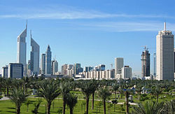 Dubai's skyline from Za'abeel Park