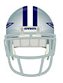 Vista frontal do capacete do Dallas Cowboys