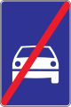 End of road for motor vehicles