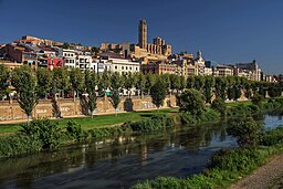 Lleida, vid floden Segre