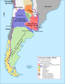Image 5Provincial political allegiances in 1816 CE (from History of Uruguay)