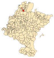 Localização do município de Beinza-Labayen em Navarra