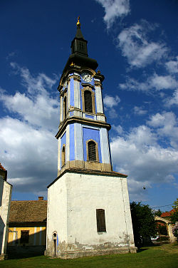 A szerb templom harangtornya
