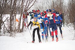 Start vid svenska mästerskapen 2011 i Umeå.