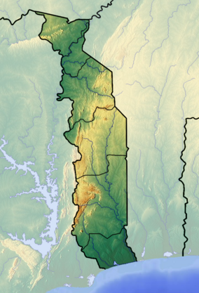 Map showing the location of Abdoulaye Faunal Reserve