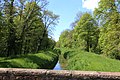 Blick auf den Hardtbach von der Radbrücke bei Hockenheim