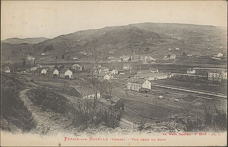 Vue depuis le hameau du Blot (carte postale Adolphe Weick).