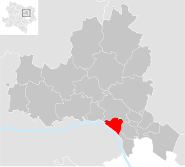 Poloha obce Korneuburg v okrese Korneuburg (klikacia mapa)