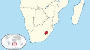 Lesotho asendikaart