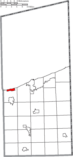 Location of Geneva-on-the-Lake in Ashtabula County