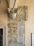 Dettaglio di frammenti lapidei di età romana