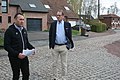 Thierry Gouvenou und Christian Prudhomme Erkundung der Strecke von Paris–Roubaix 2018 in Warlaing