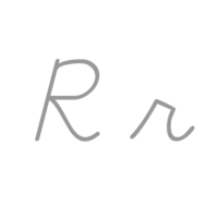 R ၏ လက်ရေးဆက်ရေးနည်းများ