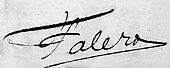 signature de Luis Ricardo Falero