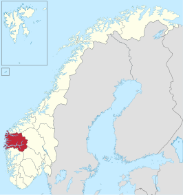 Kaart van Sogn og Fjordane fylke