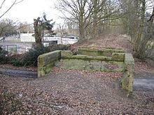 Overblijfselen van een viaduct in de tramlijn ten noorden van Oldenzaal.