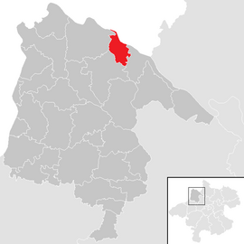 Poloha obce Vichtenstein v okrese Schärding (klikacia mapa)