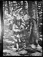 1933: „Ausbeutung des Waldes. Mann holt Farne“; Fotografie von Wilhelm Pietzsch