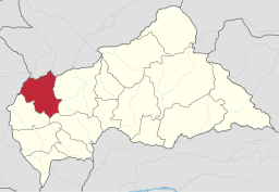 Ouham-Pendés läge i Centralafrikanska republiken, gränser innan 2021