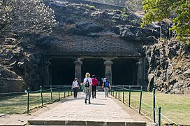 Entrance of Cave 1 of Elephanta Caves
