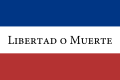 Bandiera delle forze di resistenza orientali, i cosiddetti Trentatré Orientali, contro l'invasione brasiliana. Fu la bandiera della Provincia Orientale riunita alle province Unite del Río de la Plata dal 1825 al 1828.