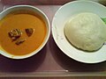 Fufu und Erdnusssuppe