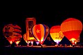 Night Glow display at the Philippine International Hot Air Balloon Fiesta in Angeles City, Philippines.