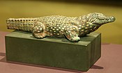 Sobek i hans krokodilleform, tolvte dynasti. Staatliches Museum Ägyptischer Kunst, München.