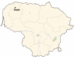 セダの位置（リトアニア共和国）の位置図