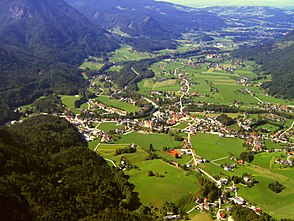 Almtal bei Grünau, Blick talauswärts