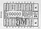 Teilstreckenfahrschein über 15 Pfennig